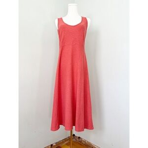CUT LOOSE Coral Sleeveless Maxi Lagenlook Cotton/Linen Dress